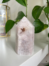 Load image into Gallery viewer, PASTEL QUARTZY PINK AMETHYST POINT | 4 x 9.1cm | 295 GRAMS | FYI - RAW CRYSTAL TIP