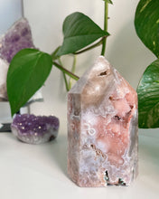 Load image into Gallery viewer, UNIQUE DRUZY BUBBLE PATTERN PINK AMETHYST TOWER | 5.3 x 9.6cm | 349GRAMS