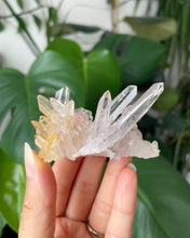 Load image into Gallery viewer, SACRED PINK LEMURIAN QUARTZ CLUSTER WITH GOLDEN HEALER | Base 6.4cm | 45grams
