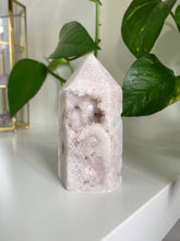 Load image into Gallery viewer, PASTEL QUARTZY PINK AMETHYST POINT | 4 x 9.1cm | 295 GRAMS | FYI - RAW CRYSTAL TIP
