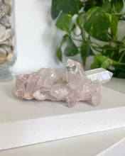 Load image into Gallery viewer, SACRED PINK LEMURIAN QUARTZ CLUSTER FROM COLOMBIA | 9.9CM IN LENGTH | 125grams