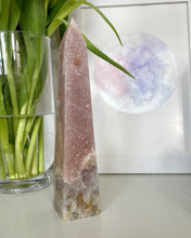 Load image into Gallery viewer, Pink Amethyst Obelisk From Brazil - B - 5.4 x 23cm (Very slight imperfect tip/ With Quartz Bottom)