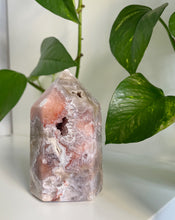Load image into Gallery viewer, UNIQUE DRUZY BUBBLE PATTERN PINK AMETHYST TOWER | 5.3 x 9.6cm | 349GRAMS
