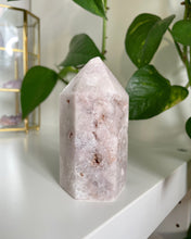 Load image into Gallery viewer, PASTEL QUARTZY PINK AMETHYST POINT | 4 x 9.1cm | 295 GRAMS | FYI - RAW CRYSTAL TIP
