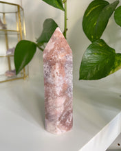 Load image into Gallery viewer, HIGH QUALITY DRUZY PINK AMETHYST TOWER WITH QUARTZ AND SOFT LILAC | 5.3 x 11.7cm | 339GRAMS | FYI - SLIGHT IMPERFECT TIP)
