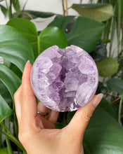 Load image into Gallery viewer, AMETHYST WITH BLUE AGATE SPHERE FROM URUGUAY | 487g | 7.4cm
