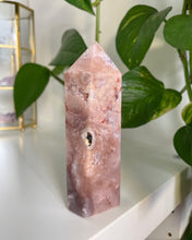 Load image into Gallery viewer, HIGH QUALITY PINK AMETHYST TOWER WITH LILAC AMETHYST | 3.8 x 11.1cm |  258 GRAMS

