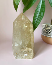 Load image into Gallery viewer, NATURAL CHAMPANGE CITRINE TOWER FROM BRAZIL-  8 x 15cm | 1114 Grams | WITH RAINBOWS | SMALL ROUGH PART AT THE BACK CAUSED BY NATURAL FORMATION

