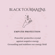 Load image into Gallery viewer, Black Tourmaline Bracelet | Stainless Steel Adjustable Chain | Empath Protection Crystal
