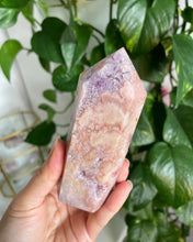 Load image into Gallery viewer, HIGH QUALITY PINK AMETHYST TOWER WITH LILAC AMETHYST | 3.8 x 11.1cm |  258 GRAMS
