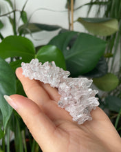 Load image into Gallery viewer, SACRED PINK LEMURIAN QUARTZ CLUSTER WITH CHLORITE INCLUSIONS | 8.6CM IN LENGTH |  70grams
