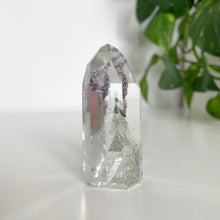 Load image into Gallery viewer, GREEN PHANTOM QUARTZ POINT FROM BRAZIL | 2.3 x 6.6cm | 75grams
