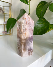 Load image into Gallery viewer, HIGH QUALITY PINK AMETHYST POINT WITH QUARTZ FORMATION  | 4 x 10.9CM | 304GRAMS
