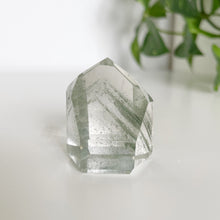 Load image into Gallery viewer, GREEN PHANTOM QUARTZ POINT FROM BRAZIL | 3.3 x 4cm | 52grams
