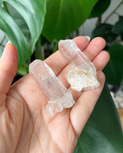 Load image into Gallery viewer, TWO SMALL HIMALAYAN QUARTZ RAW POINTS | 4.3cm in length | 37grams (total)
