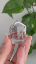 Load and play video in Gallery viewer, QUARTZ WITH GREEN AND PURPLE INCLUSION | 2.3 x 3.1cm | 23grams
