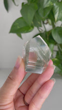 Load and play video in Gallery viewer, GREEN PHANTOM QUARTZ POINT FROM BRAZIL | 3.3 x 4cm | 52grams
