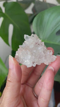 Load and play video in Gallery viewer, GEMMY APOPHYLLITE, PEACH STILBITE AND RED HEMATITE - G | 3.9 x 4.9cm | 38grams
