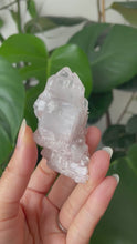Load and play video in Gallery viewer, SACRED PINK LEMURIAN QUARTZ WITH FADEN FORMATIONS | 2.3 x 6.3CM | 66 grams

