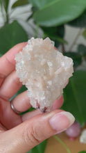 Load and play video in Gallery viewer, GEMMY APOPHYLLITE, PEACH STILBITE AND RED HEMATITE - A | 5.6cm In Length | 40grams
